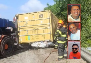 Carreta que matou três familiares ao esmagar carro tinha freios e pneus em mau estado, diz PM